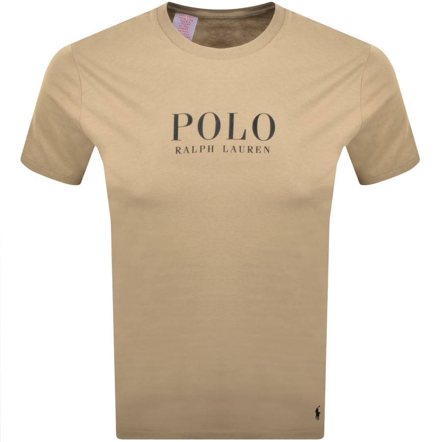 Image number 1 for Ralph Lauren Logo Crew Neck T Shirt Brown