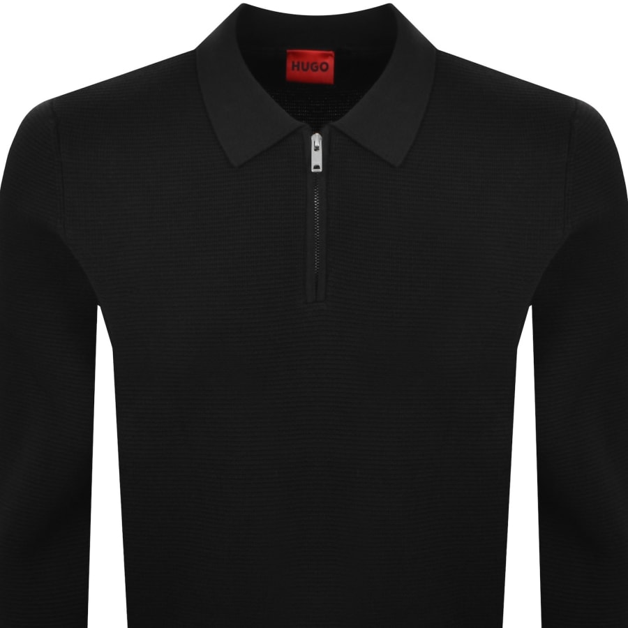 Image number 2 for HUGO San Pauley Knit Jumper Black