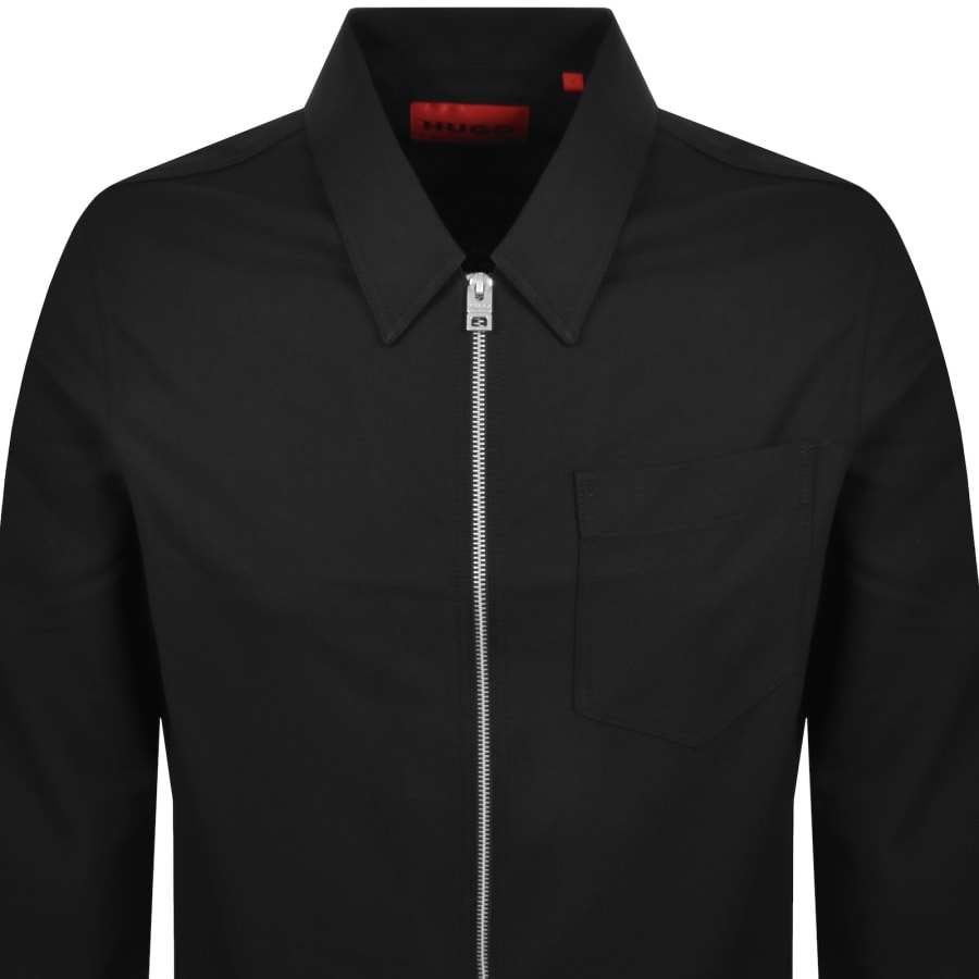 Image number 2 for HUGO Enasoz Overshirt Jacket Black