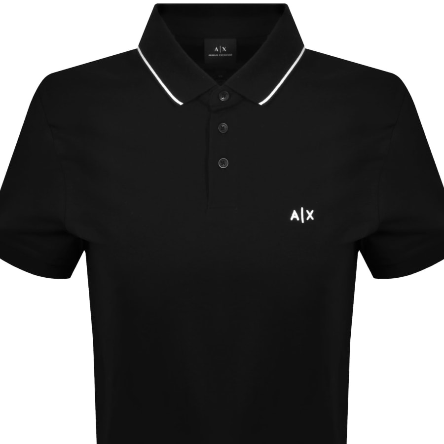 Image number 2 for Armani Exchange Polo T Shirt Black