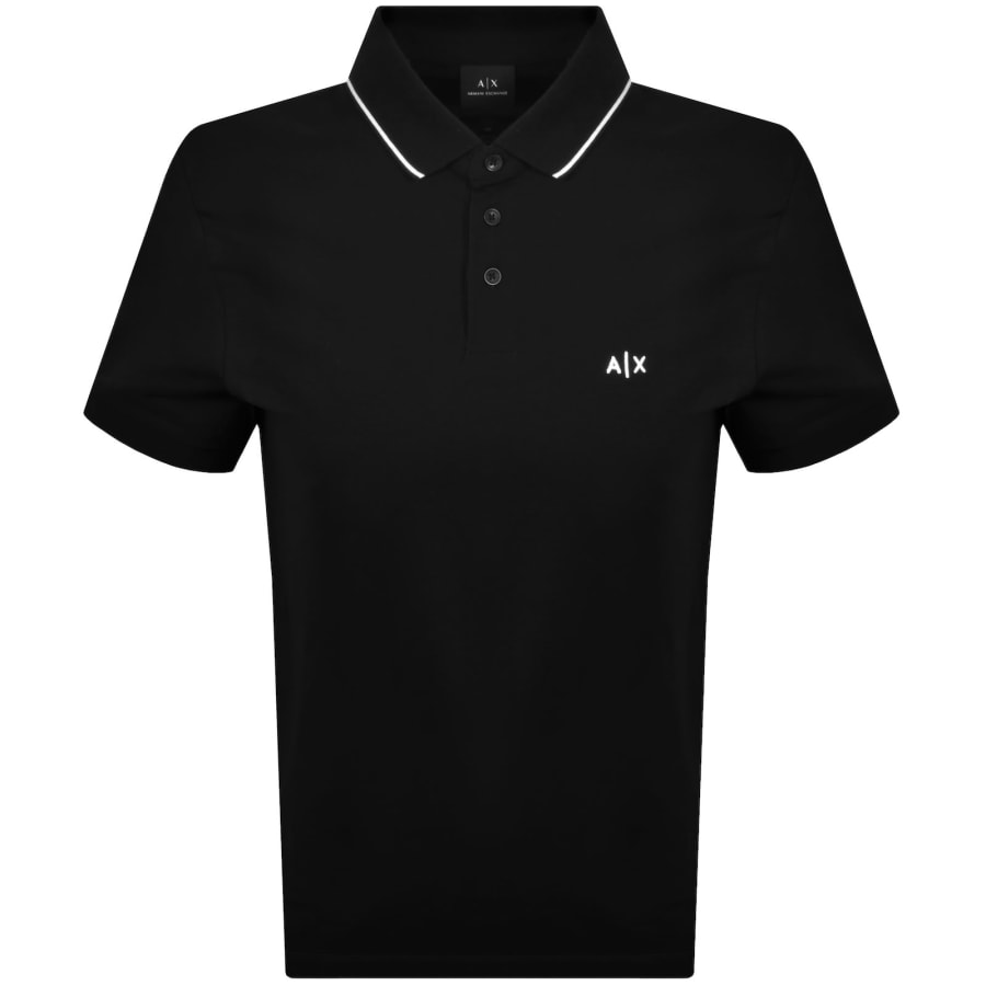 Image number 1 for Armani Exchange Polo T Shirt Black