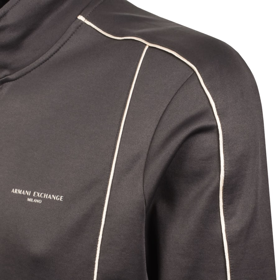 Image number 5 for Armani Exchange Full Zip Sweatshirt Grey