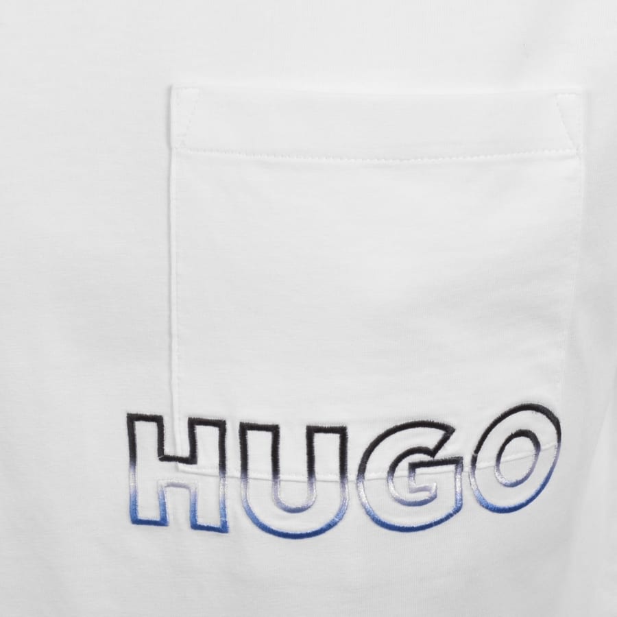 Image number 3 for HUGO Blue Nogoste T Shirt White