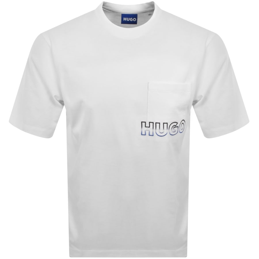 Image number 1 for HUGO Blue Nogoste T Shirt White