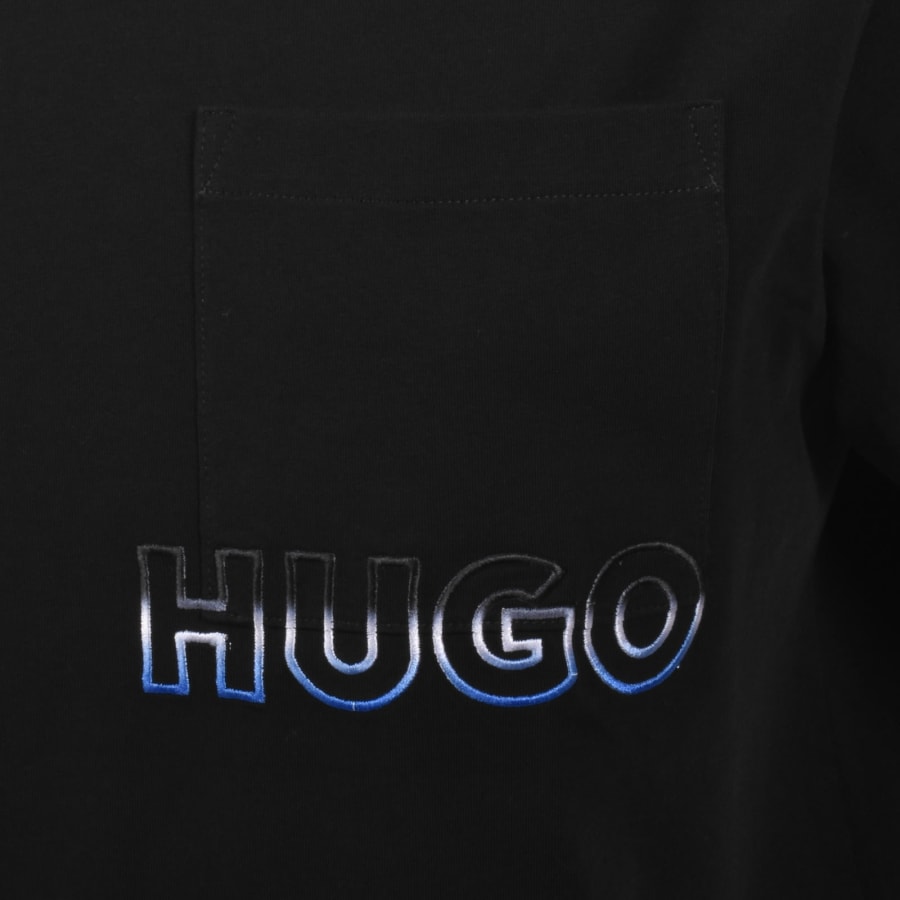 Image number 3 for HUGO Blue Nogoste T Shirt Black