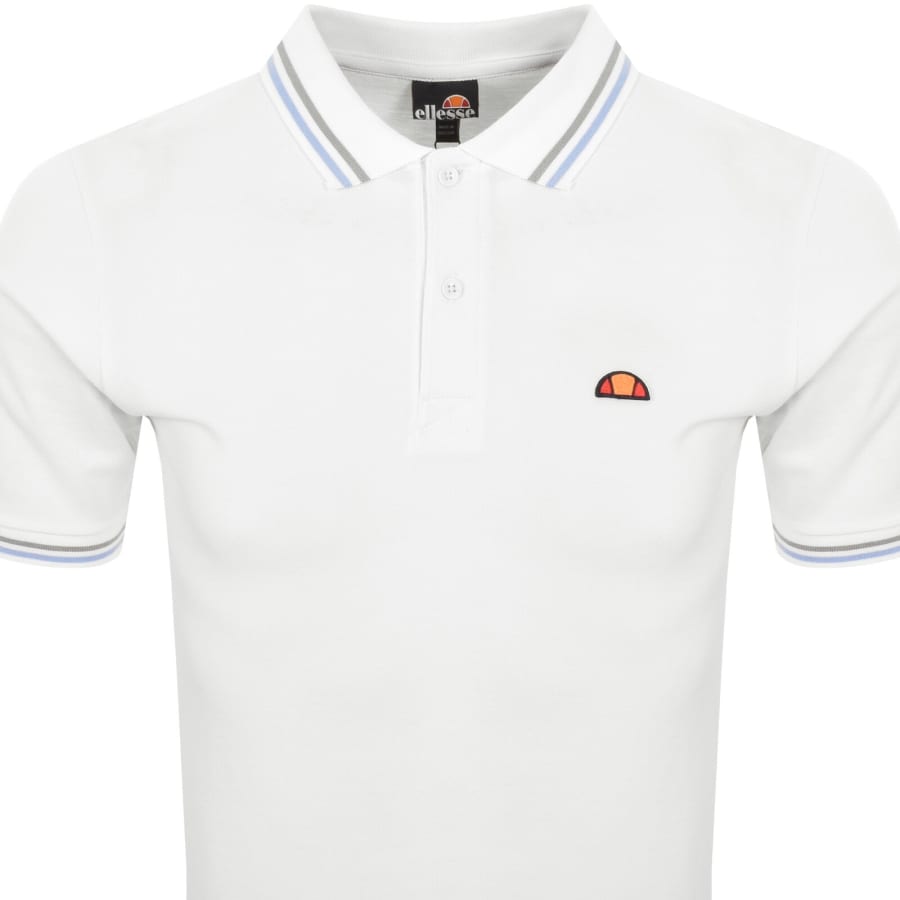 Image number 2 for Ellesse Rooks Tipped Polo T Shirt White
