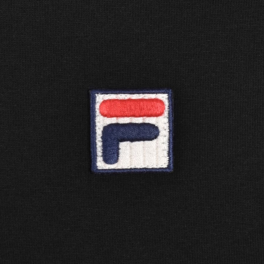 Image number 3 for Fila Flat Lock Detail Zip Polo T Shirt Black