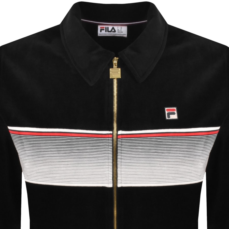 Image number 2 for Fila Malakai Velour Track Top Black