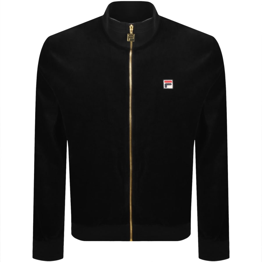 Image number 1 for Fila Nero Velour Track Top Black