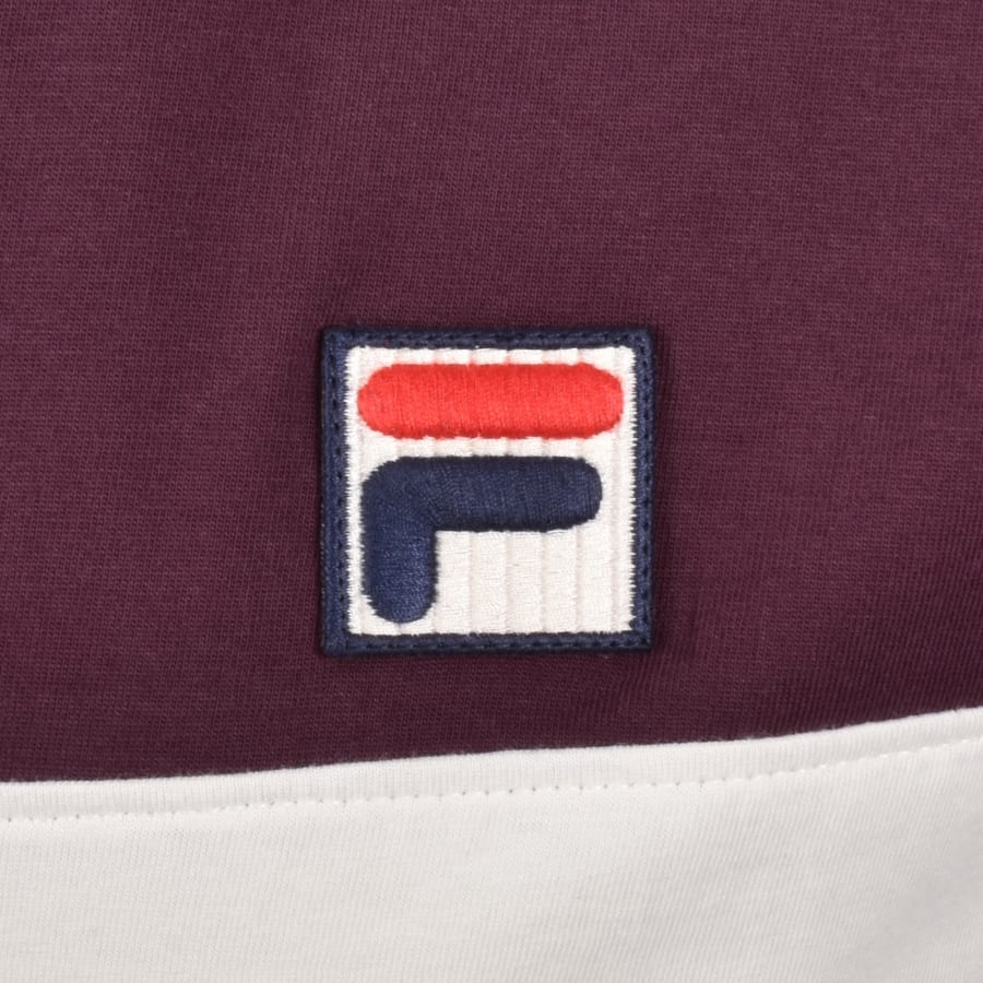 Image number 3 for Fila Tiebreaker Colour Block T Shirt Purple