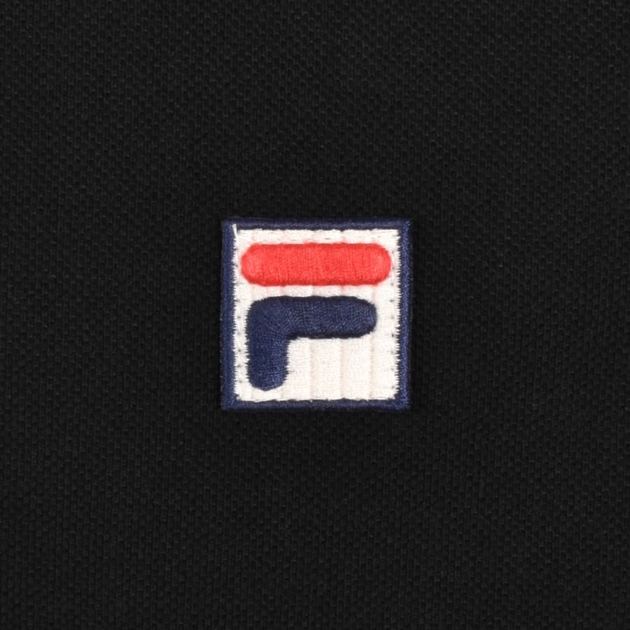 Image number 3 for Fila Zev Cuff Detail Polo T Shirt Black