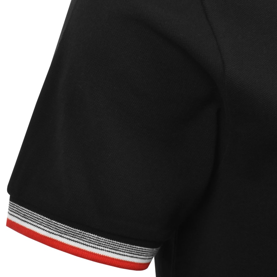 Image number 5 for Fila Zev Cuff Detail Polo T Shirt Black