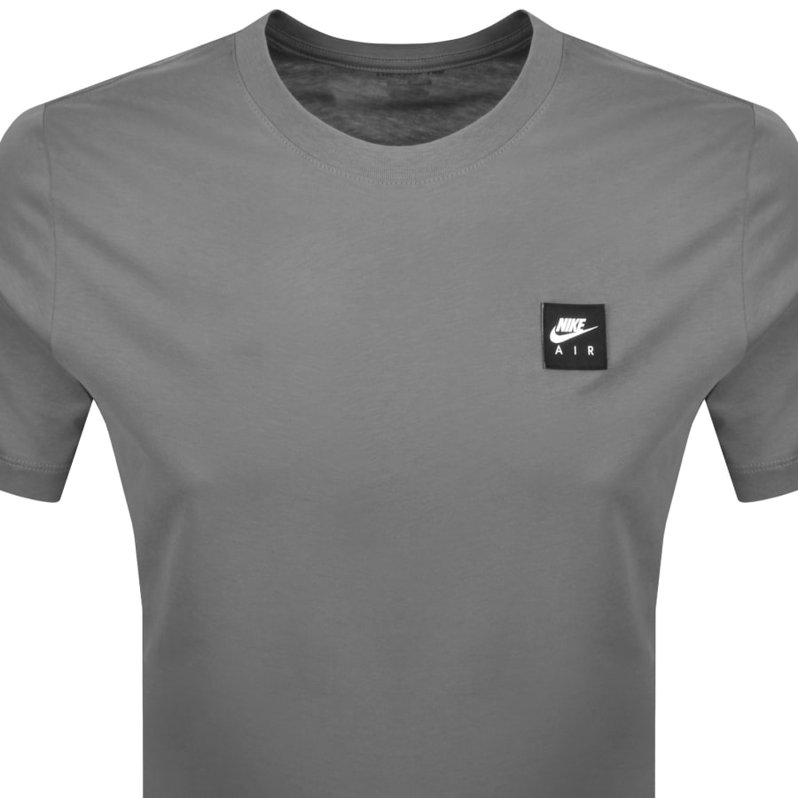 Image number 2 for Nike Air Patch Logo T Shirt Grey
