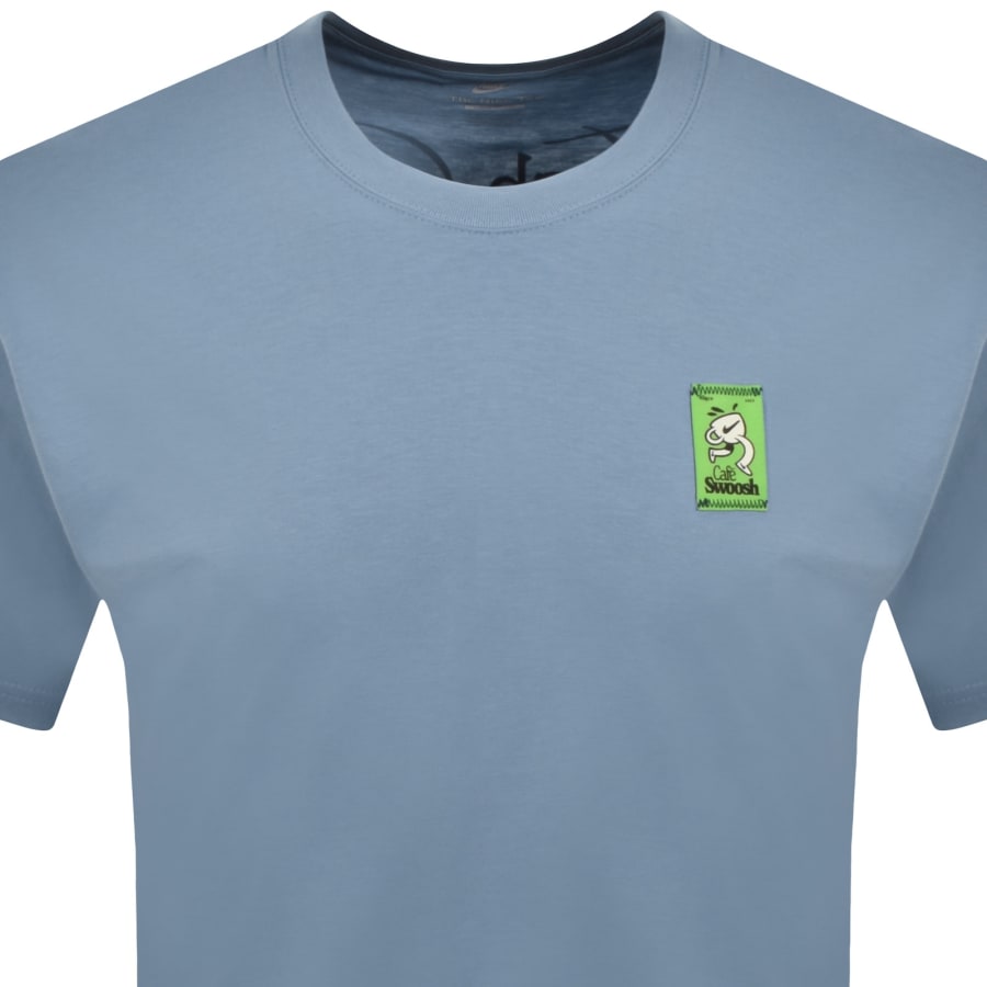 Image number 3 for Nike Sportswear Cafe Swoosh T Shirt Blue
