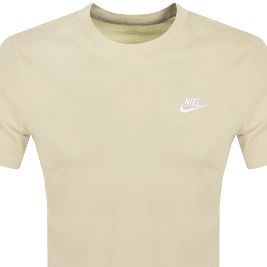 Image number 2 for Nike Crew Neck Club T Shirt Yellow