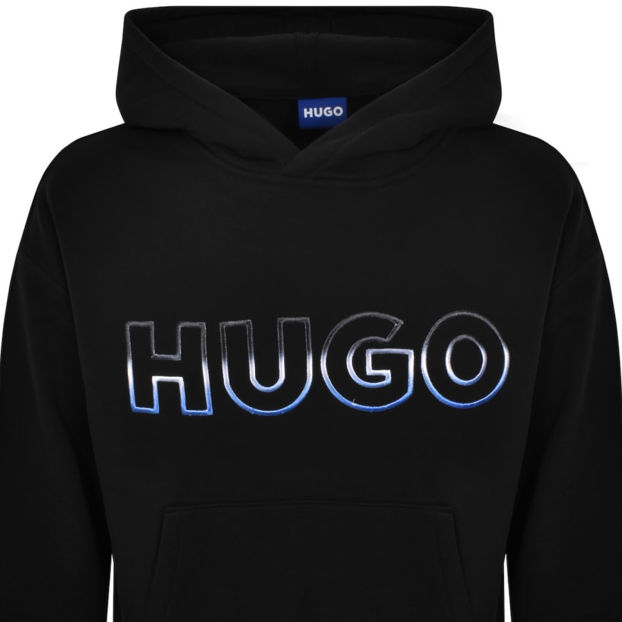 Image number 2 for HUGO Blue Nogudi Hoodie Black