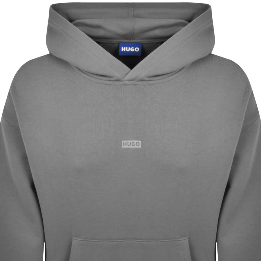 Image number 3 for HUGO Blue Nazardo Hoodie Grey