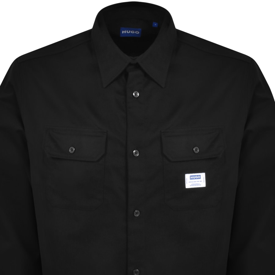 Image number 2 for HUGO Blue Ekynone Long Sleeve Shirt Black