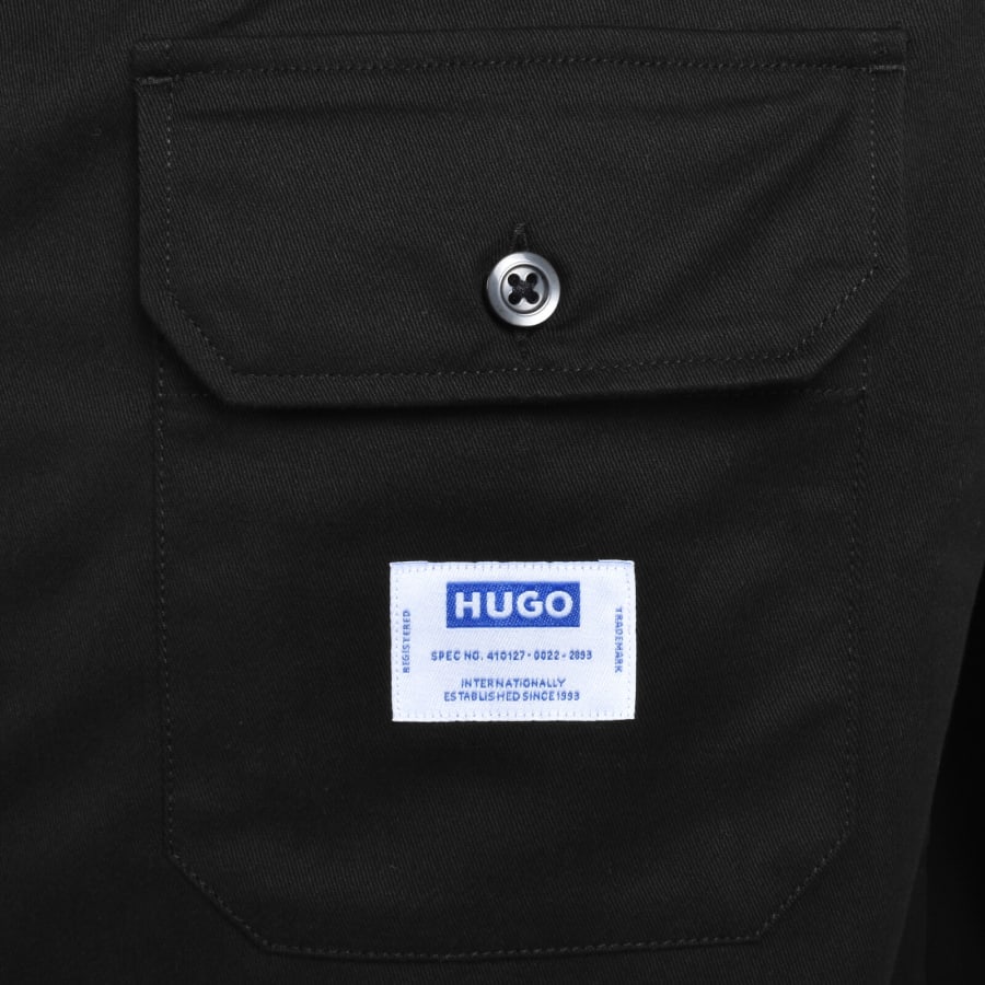 Image number 3 for HUGO Blue Ekynone Long Sleeve Shirt Black