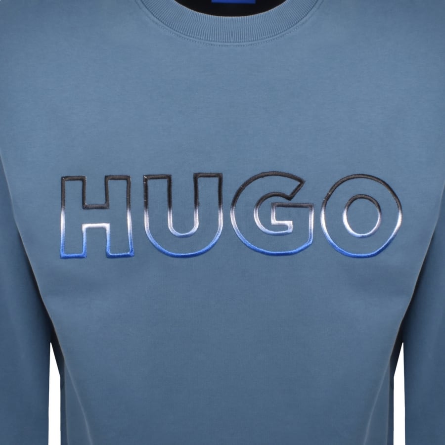 Image number 3 for HUGO Blue Nogocrew Sweatshirt Blue