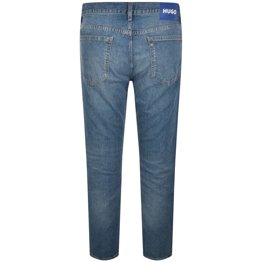 Image number 3 for HUGO Blue Slim Fit Ash Mid Wash Jeans
