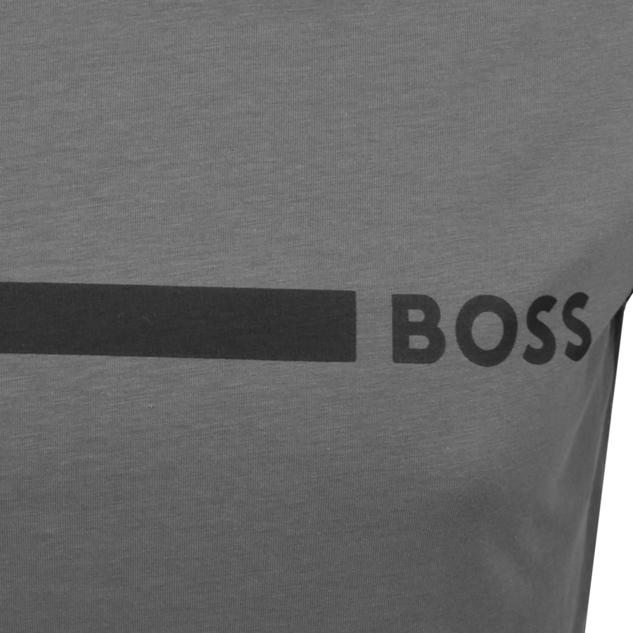 Image number 3 for BOSS Beach Slim Fit T Shirt Grey