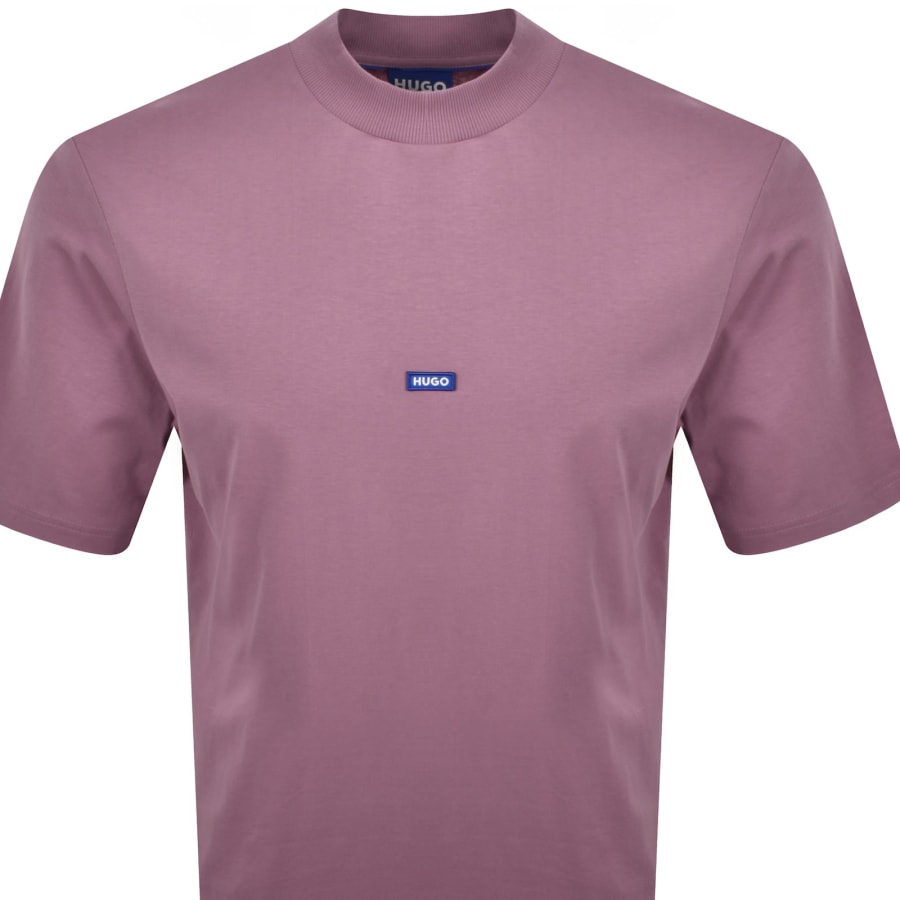 Image number 2 for HUGO Blue Nieros Logo T Shirt Pink