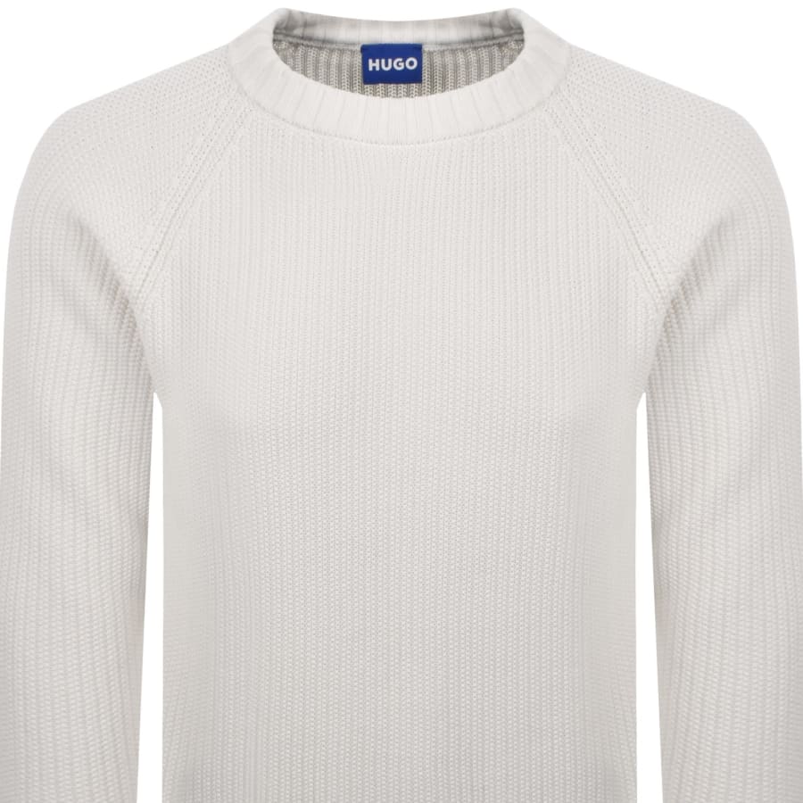 Image number 2 for HUGO Blue Sonnee Jumper White