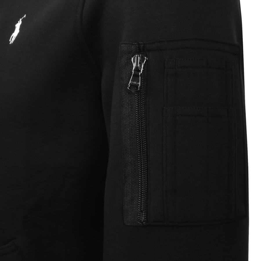 Image number 4 for Ralph Lauren Full Zip Bomber Sweatshirt Black