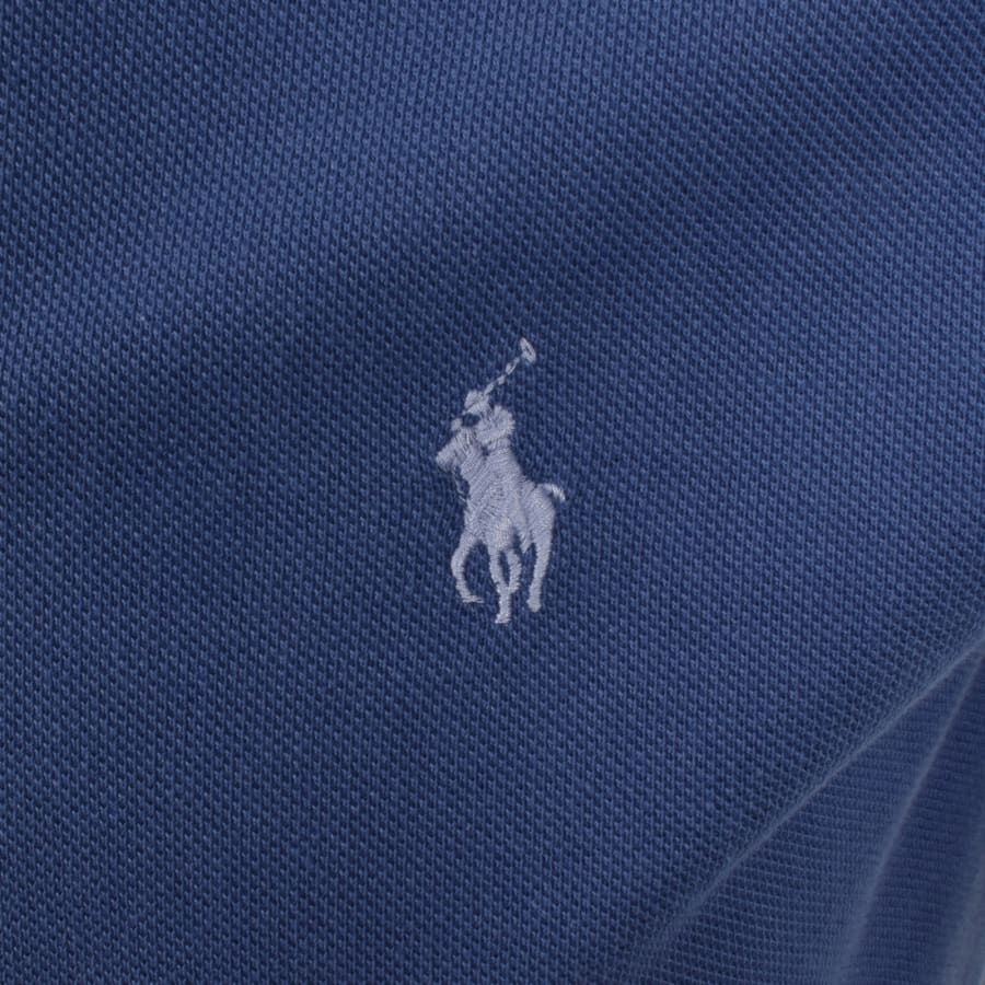 Image number 3 for Ralph Lauren Custom Slim Polo T Shirt Blue