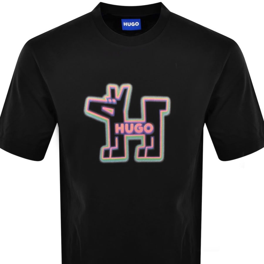 Image number 2 for HUGO Blue Nedirix T Shirt Black
