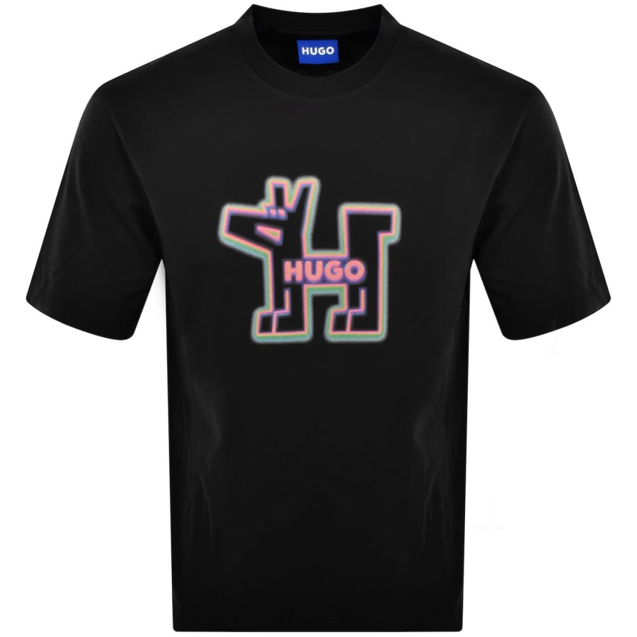 Image number 1 for HUGO Blue Nedirix T Shirt Black