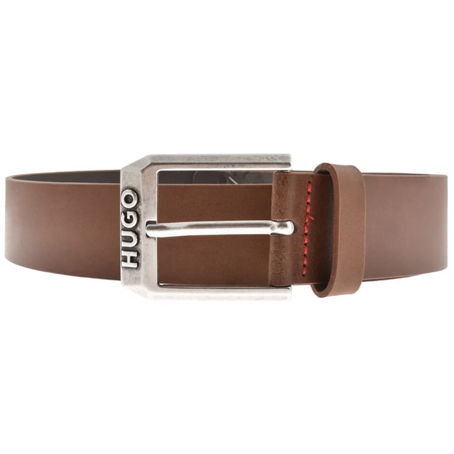 Image number 1 for HUGO Gelio Leather Belt Brown