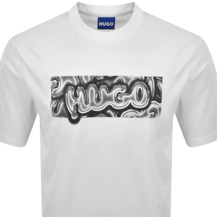Image number 2 for HUGO Blue Nedirix T Shirt White