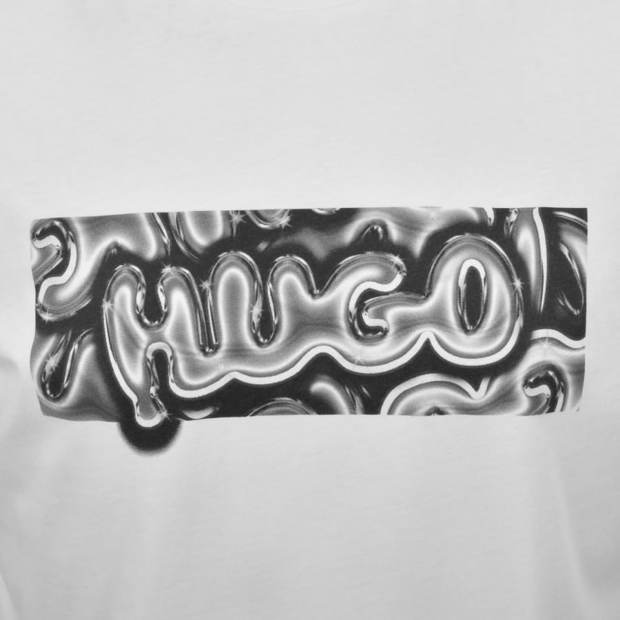 Image number 3 for HUGO Blue Nedirix T Shirt White