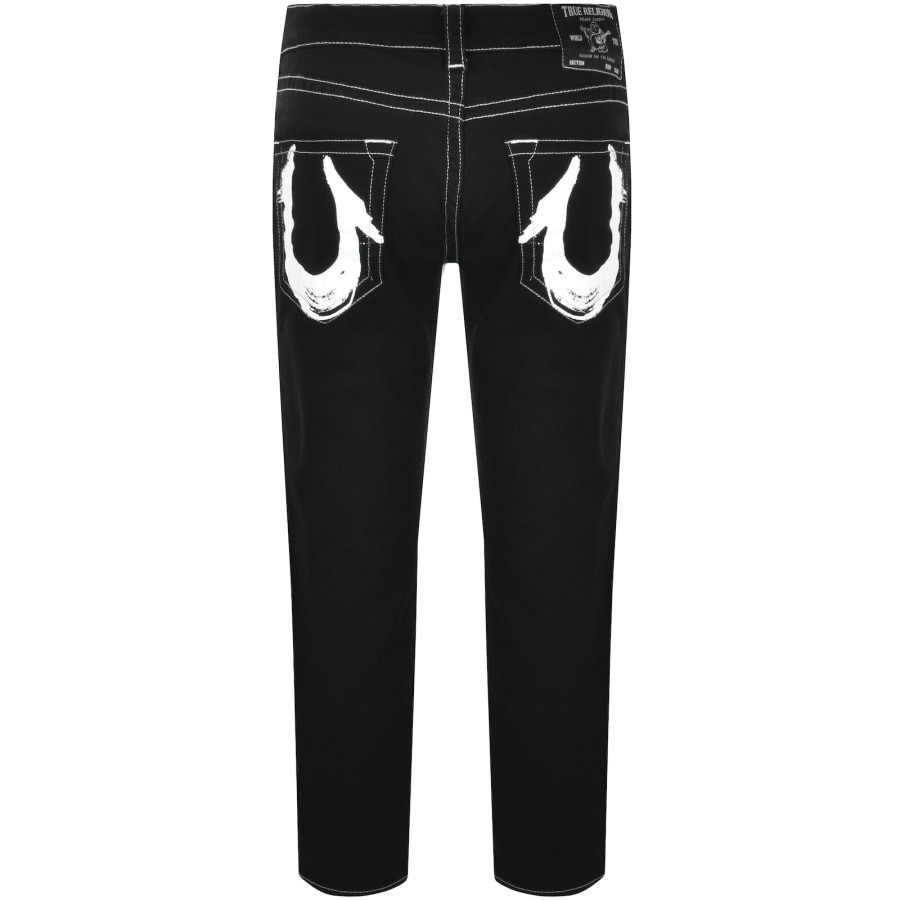 Image number 3 for True Religion Rocco Painted Jeans Black