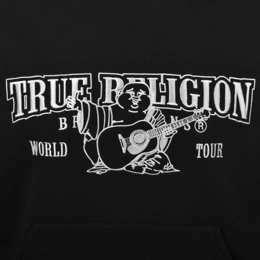 Image number 3 for True Religion Logo Hoodie Black