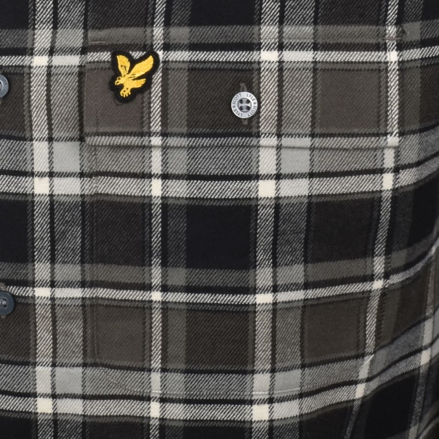 Image number 4 for Lyle And Scott Brushed Check Shirt Black