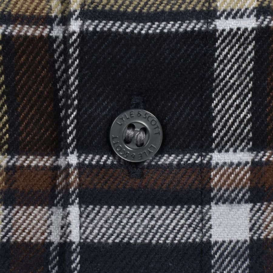 Image number 5 for Lyle And Scott Brushed Check Shirt Navy