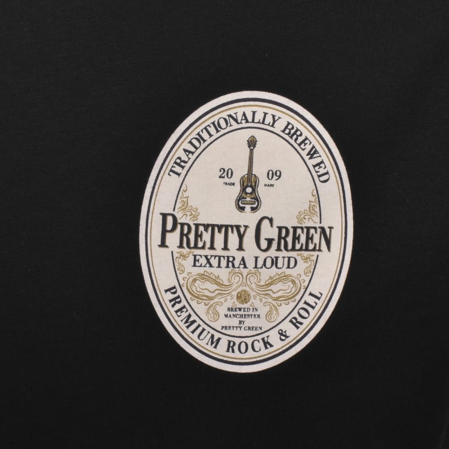 Image number 4 for Pretty Green Black Stuff T Shirt Black