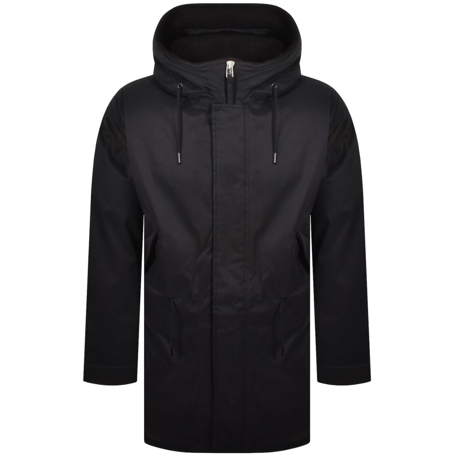 Image number 2 for Pretty Green Portland Parka Jacket Black