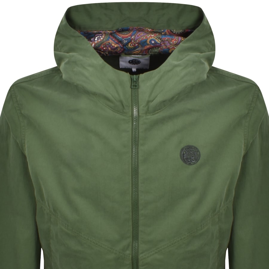 Image number 2 for Pretty Green Feltham Hooded Jacket Green
