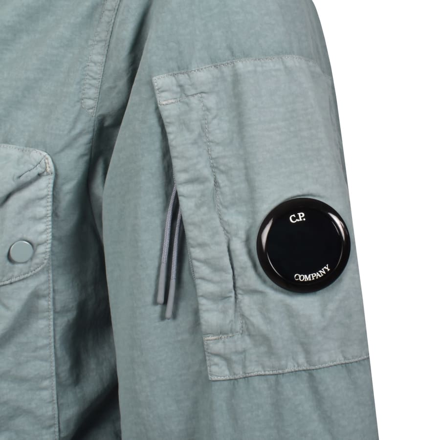 Image number 3 for CP Company Goggle Overshirt Silver Blue