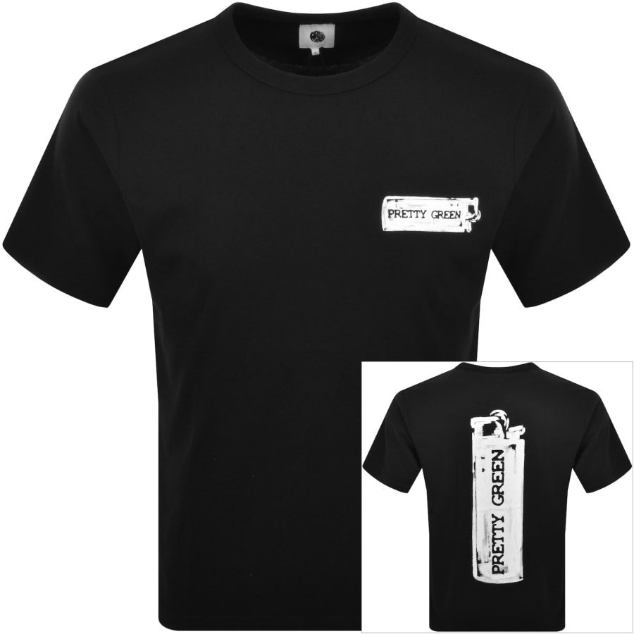 Image number 1 for Pretty Green Lighter T Shirt Black