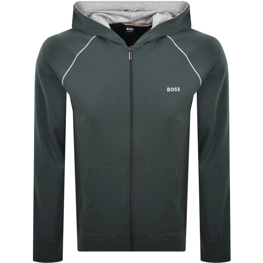 Image number 2 for BOSS Mix And Match Hooded Tracksuit Green