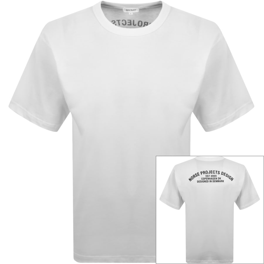 Image number 1 for Norse Projects Simon Arch Print T Shirt White