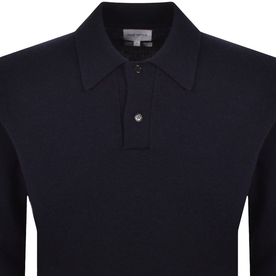 Image number 2 for Norse Projects Marino Lambswool Jumper Navy