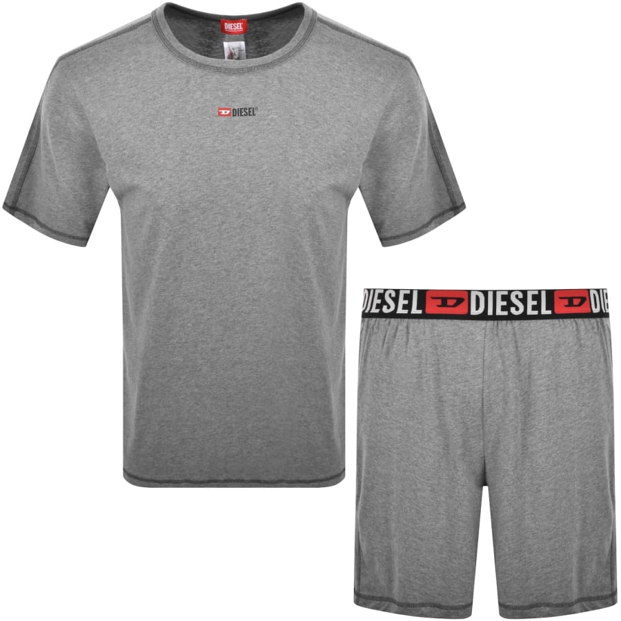 Image number 1 for Diesel Adam Core Pyjama Set Grey