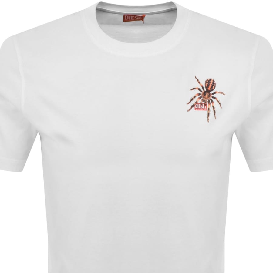 Image number 2 for Diesel Spider Graphic T Shirt White