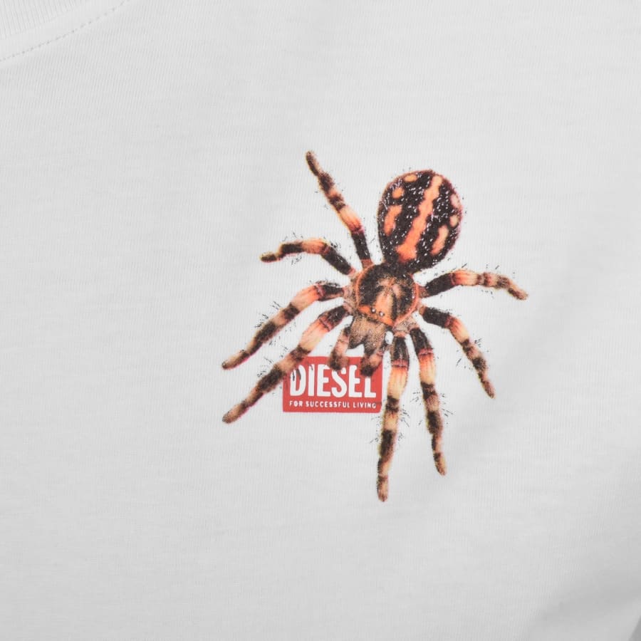 Image number 3 for Diesel Spider Graphic T Shirt White
